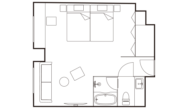 デラックスワイドツイン レイアウト図